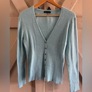 Banana Republic Sky Blue Ribbed Cardigan